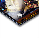 Reclining Buddha statue in Shanghai temple with flowers and gold Acrylic print