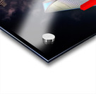 Luminous Shanghai skyscrapers and abstract sculpture at night Acrylic print