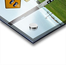 Penguin crossing sign alerts wildlife in Oamaru NZ Acrylic print