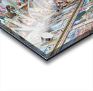 Visitors observe Michelangelos Last Judgement in the Sistine Ch Acrylic print