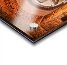 Statue of Mary and Jesus in a chapel with candles Acrylic print