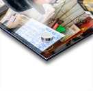 Visitors explore Mahane Yehuda Market in Jerusalem during the da Acrylic print