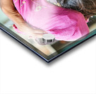 Portrait of a young girl carrying cloth in Mandawa Rajasthan Acrylic print