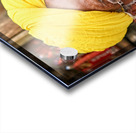 Senior man in yellow turban in Jaisalmer Rajasthan India Impression Acrylique