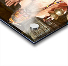 Sadhus sitting in Jaisalmer Rajasthan during a sunny day Acrylic print