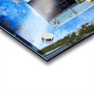 Man sweeps in front of home in Bundi Rajasthan during the day Acrylic print