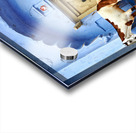 Goat standing on a wall by a wooden door in Bundi Rajasthan Acrylic print