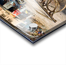 Man pulls an empty cart in Orchha Madhya Pradesh India Acrylic print