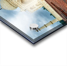 Taj Mahal in Agra during cloudy weather with empty courtyard Acrylic print