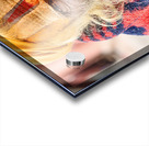 Old holy man in Varanasi wearing bright colors in Uttar Pradesh Acrylic print