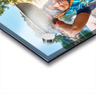 Women carry materials in Varanasi near the river bank Acrylic print