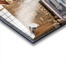 Pompeii site showing artifacts and a plaster cast of a victim Acrylic print