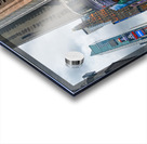 Crowd gathers in Times Square with bright ads in New York City Acrylic print