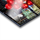 Manhattan showcases big red ornaments at Christmas time Acrylic print