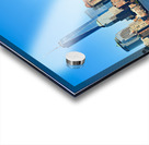 Tourists view Manhattan skyline from a boat on the water in New  Acrylic print