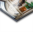 Visitors explore the courtyard at the Frick Collection in Manhat Acrylic print