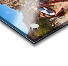 Tourists ride camels at Petra archaeological site in Jordan Acrylic print