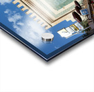 People walk through Bab Bou Jeloud a famous gate in Fez Morocc Acrylic print