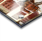 Donkey carrying gas cylinders through Fez Medina streets Acrylic print