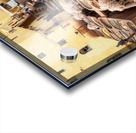 Chouara Tannery in Fez Morocco showing leather dyeing process Acrylic print