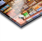 Grocer sleeping in shop in Marrakesh during afternoon hours Acrylic print