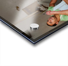 Butcher at work in Meknes souk showing fresh meat and livestock Acrylic print