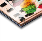 Hanging dyed threads in the dyers souk of Marrakesh Morocco Acrylic print