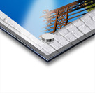 Visitors walk up the stairs to Basilica di San Miniato in Floren Acrylic print