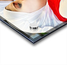 Young women enjoy hookah and talk on mobile phone in Aleppo Syri Acrylic print