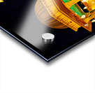 Aleppo mosque at night with lights and visitors in the courtyard Acrylic print