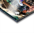 Man rests on cart in Myanmar during warm daytime Acrylic print