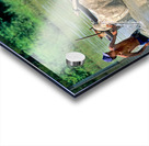 Washing cows in a river in the countryside of Myanmar Acrylic print