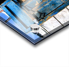 Ger tent in Mongolia with child and elder outside Acrylic print