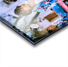 Dancers in blue costumes perform during cultural festival in Arg Acrylic print