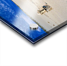 Old church ruins in a desolate sandy landscape. Acrylic print