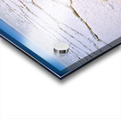 Expansive white salt flat with geometric patterns. Impression Acrylique