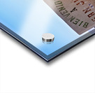 San Juan welcome sign and desert church building. Acrylic print