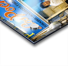 Lively fish market with fresh seafood and a peace sign. Acrylic print