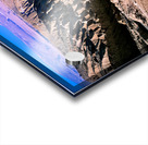 Eroded desert landscape with a road winding through mountains. Acrylic print