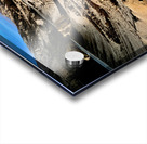 Dramatic arid mountain landscape with a winding road. Acrylic print