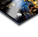 Boy interacts with religious artifacts in Kathmandu temple Acrylic print