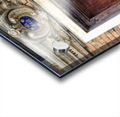 Woman in Kathmandu looks out from window in old building Acrylic print