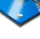 Visitors watch the Merlion fountain at Marina Bay during sunset Acrylic print