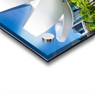 Visitors enjoy view of ArtScience Museum in Singapore near water Acrylic print