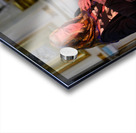 Woman lights candles at Alexander Nevsky Lavra Acrylic print