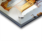 Wooden church interior with organ in Vik i Myrdal Iceland Acrylic print