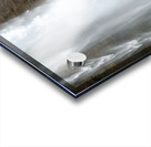 Woman walks near Seljalandsfoss waterfall in Iceland Acrylic print