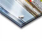 Church stands in western fjords of Iceland near the sea Acrylic print