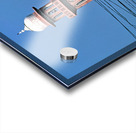 Busy street scene with tall tower in Peshawar Pakistan Acrylic print