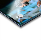 Prayers in the mosque of Chitral Pakistan at sunset Acrylic print